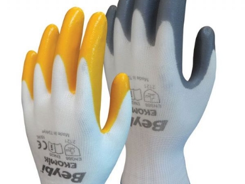 Beybi nitril iş eldiveni örme