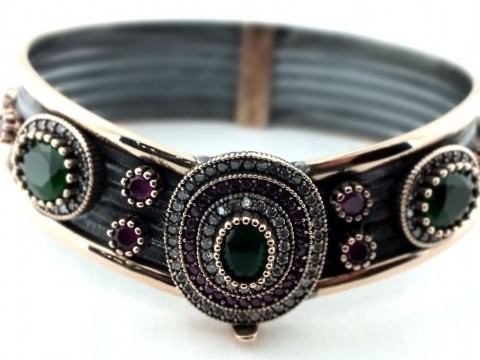 PARIS GUMUS Otantik Kelepce Bileklik Gümüş